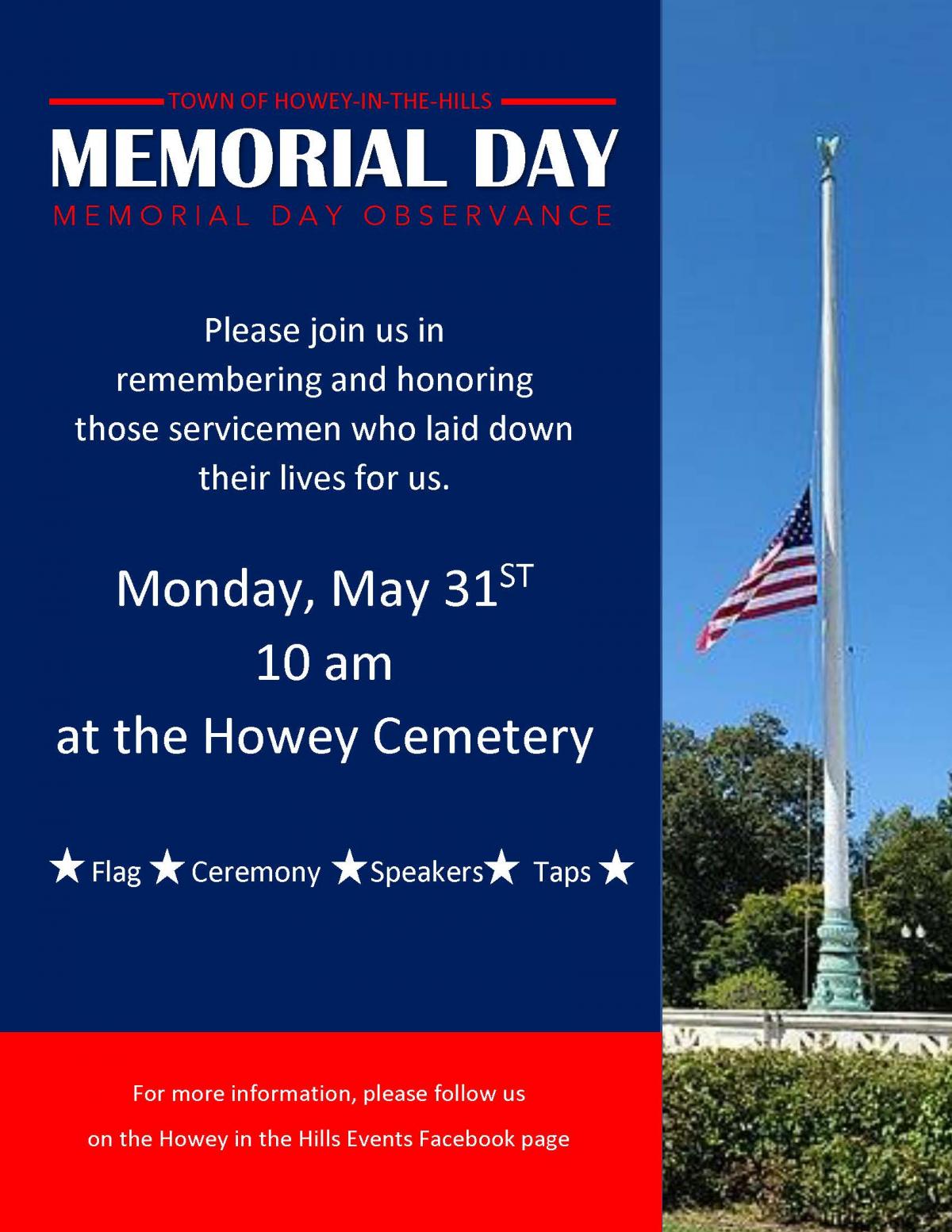 Memorial Day Observance - May 31, 2021
