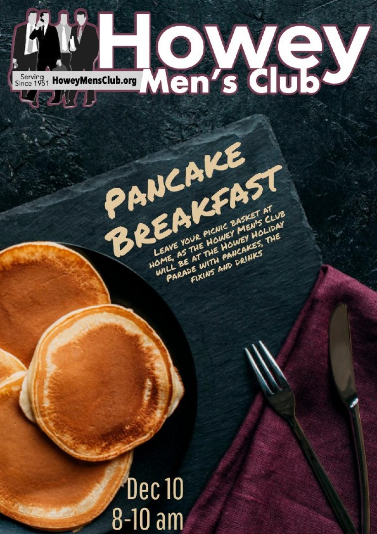 Howey Men's Club Pancake Breakfast flyer