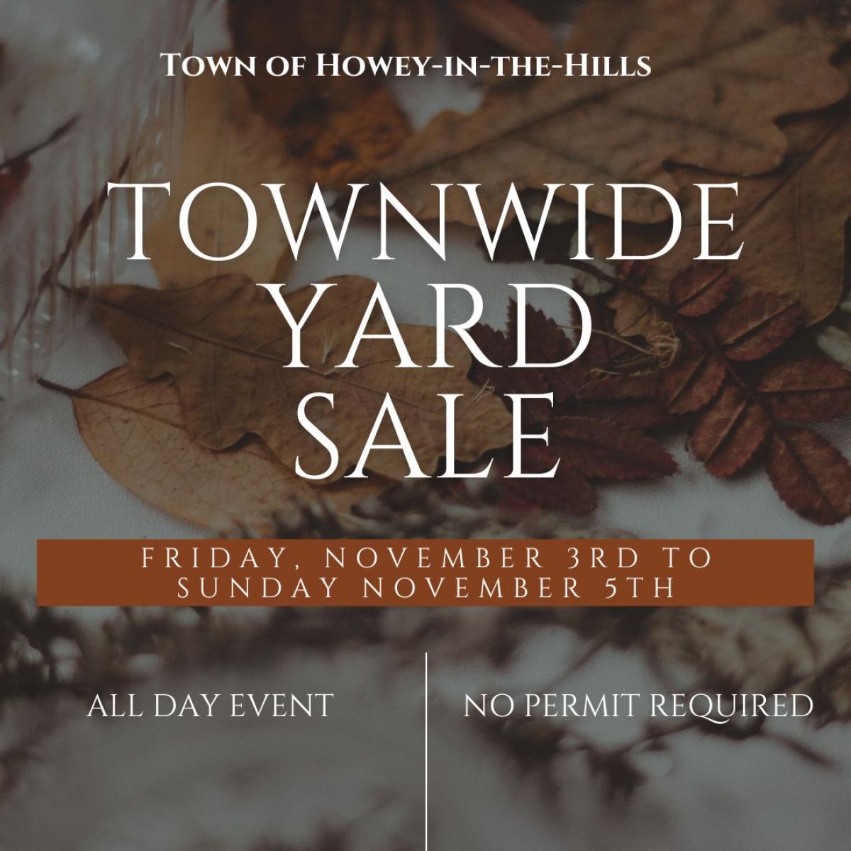 Fall Town wide yard sale notice