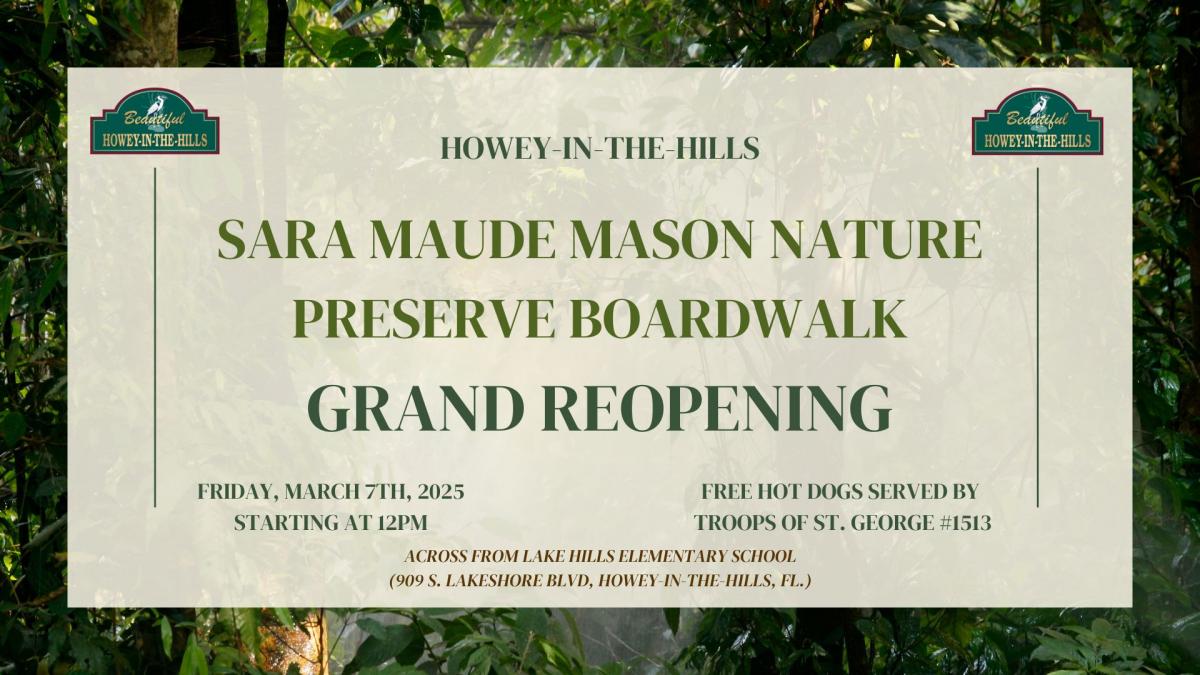 Sara Maude Mason Nature Preserve Boardwalk Grand Reopening