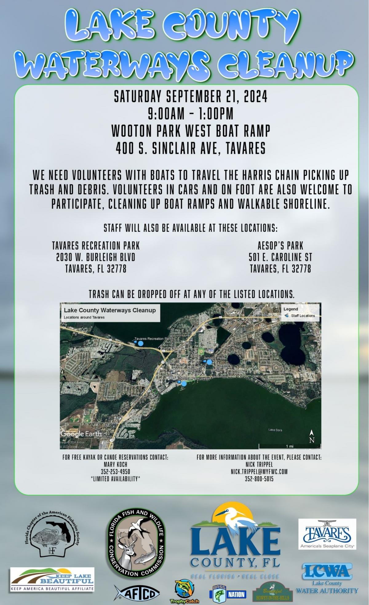Lake County Waterway Cleanup Event Poster