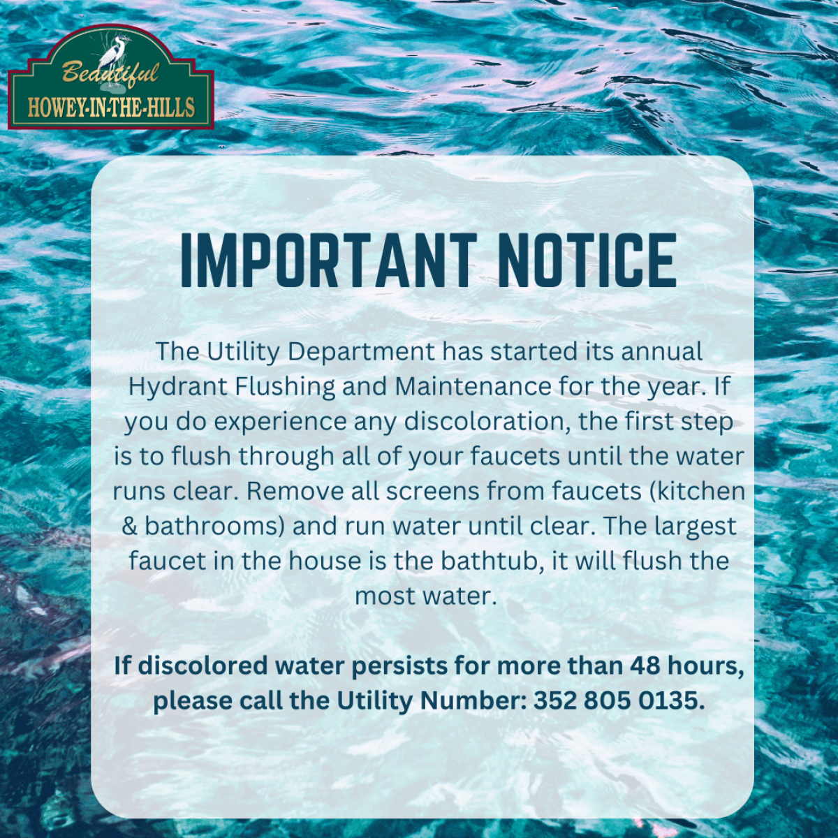 Hydrant Flushing Notice