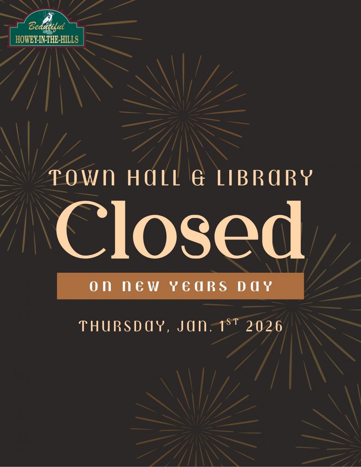New Years Day Town Offices Closed Notice New Years Day Town Offices Closed Notice